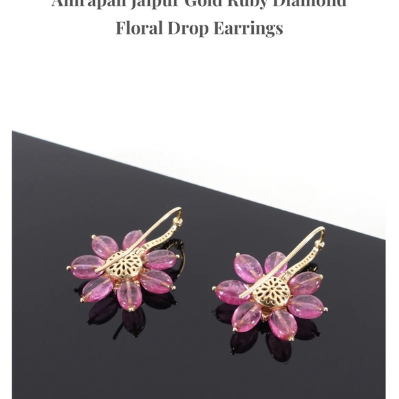 Pristine Condition Amrapali Jaipur Diamond & Ruby Earrings - Picture 5 of 10